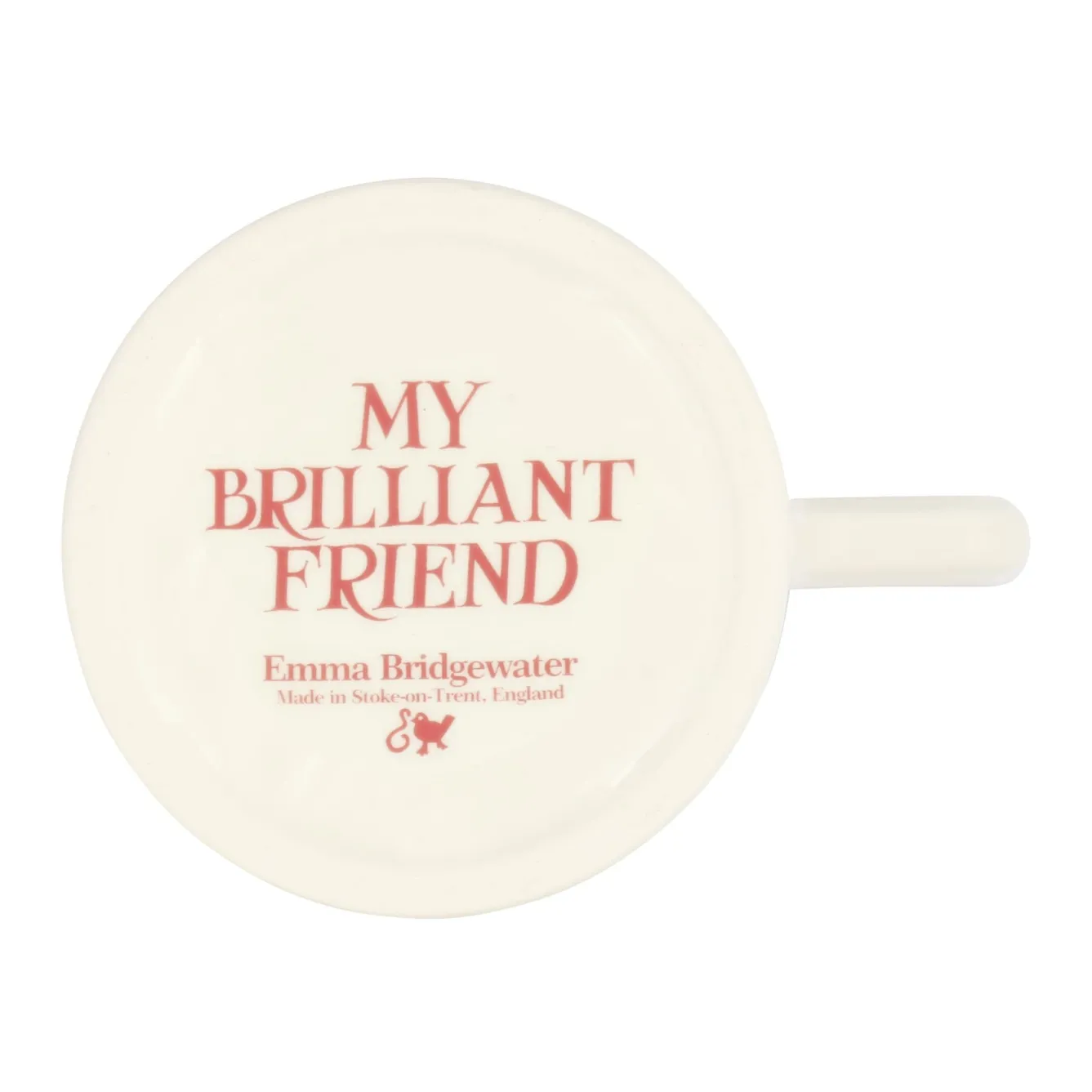 Emma Bridgewater Pink Toast My Brilliant Friend 1/2 Pint Mug- Valentine's Day|Whimsical