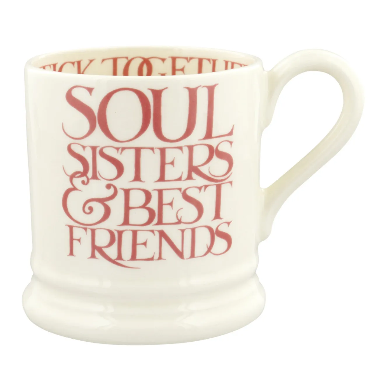 Emma Bridgewater Pink Toast Soul Sisters 1/2 Pint Mug- Valentine's Day|Whimsical