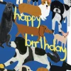 Roger La Borde Playful Dogs, Birthday Laser Greeting Card- Greeting Cards