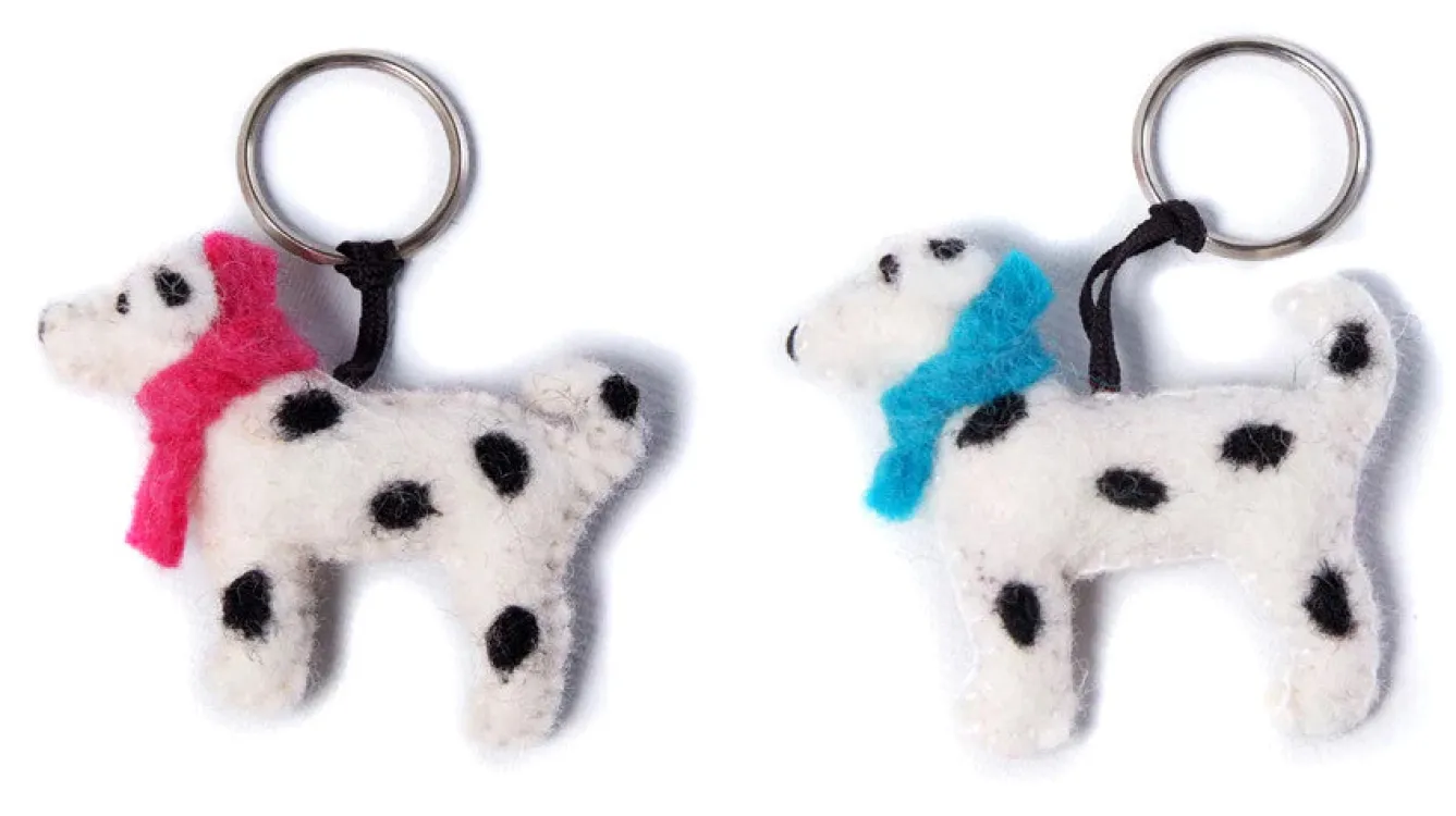 Amica Felt Pogo the Dalmatian - Blue- Key Chains