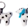 Amica Felt Pogo the Dalmatian - Pink- Key Chains