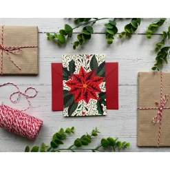 Becky Amelia Poinsettia Christmas Card- Christmas Cards|Christmas