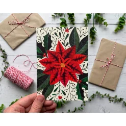 Becky Amelia Poinsettia Christmas Card- Christmas Cards|Christmas