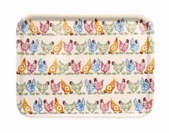 Emma Bridgewater Polka Chickens Rectangular Birch Tray- Easter|Trays