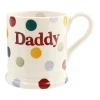 Emma Bridgewater Polka Dot 'Daddy' 1/2 Pint Mug- Bright Colors