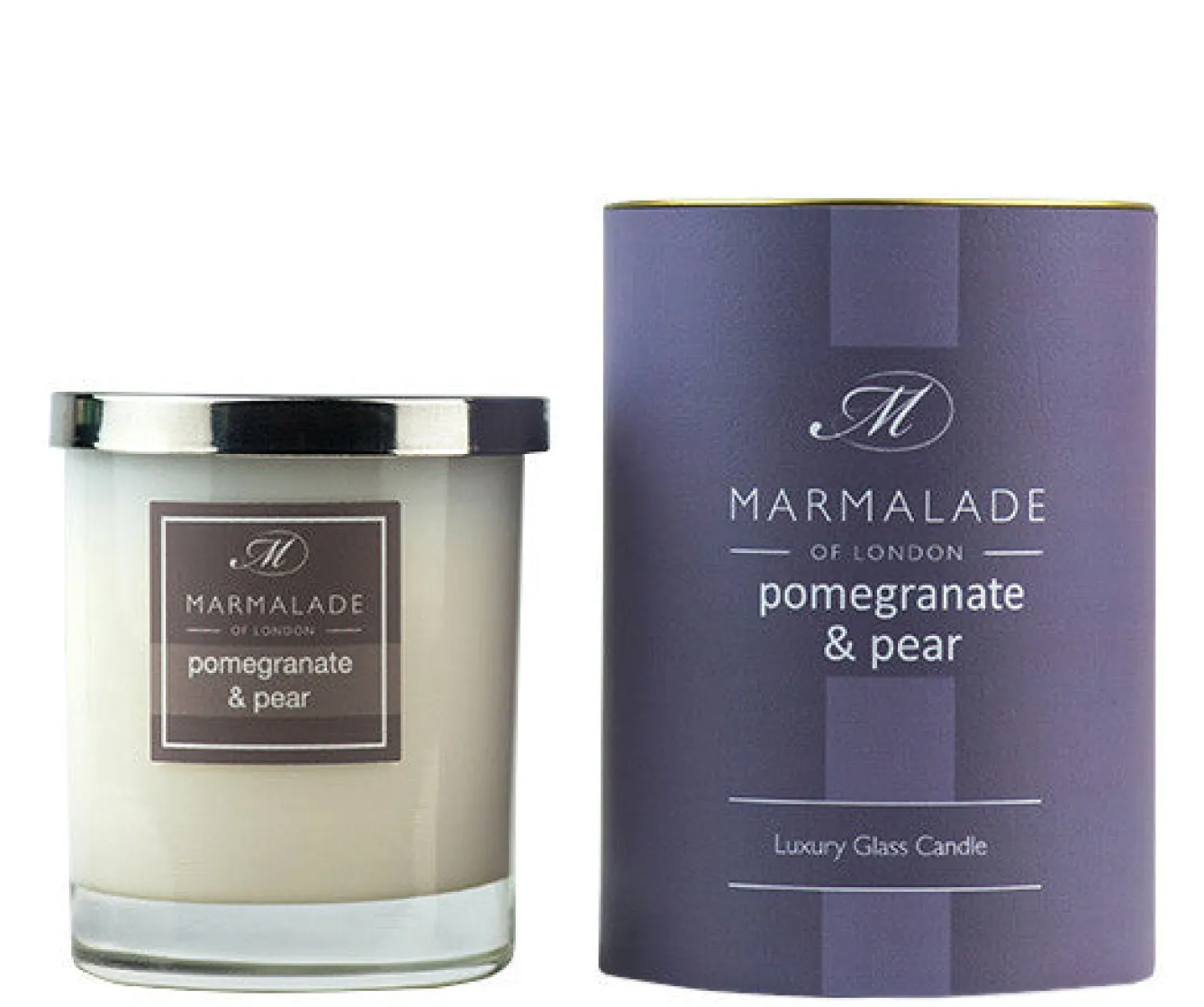 Marmalade of London Pomegranate & Pear Glass Candle- Home Fragrance
