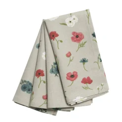 Sophie Allport Poppy Meadow Napkins - Set of 4- Tea