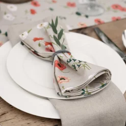 Sophie Allport Poppy Meadow Napkins - Set of 4- Tea