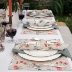 Sophie Allport Poppy Meadow Table Runner- Table Runners