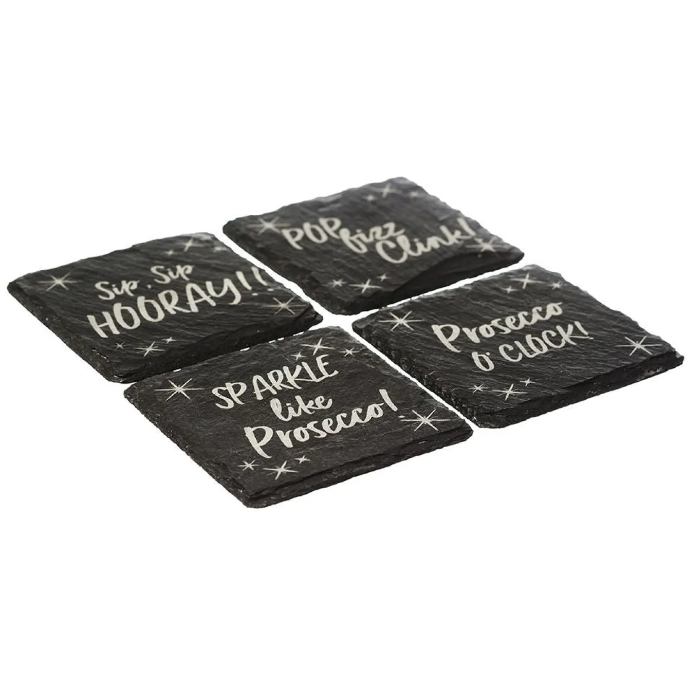 Selbrae Prosecco Slate Coasters- Set of 4- Tea|Coasters