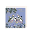 The Art File Pufffins in Crowns Greeting Card- Greeting Cards