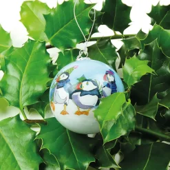Emma Ball Puffin II Hand-painted Glass Bauble- Christmas Decorations|Christmas