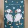 Jen Winnett Puffin Love You Eco-Card- Greeting Cards