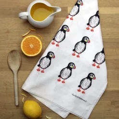 Lucky Lobster Puffin Tea Towel- Tea|Tea Towels