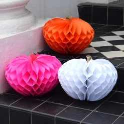 Talking Tables Pumpkin Honeycomb Decorations - 3 pack- Halloween|Seasonal Decor