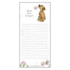Paper Shed Design Puppy with Flower "Must Not Forget" Magnetic List Pad- Stationery