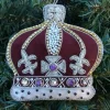 Tinker Tailor Purple Crystal Crown Decoration by London- Christmas Decorations|Seasonal Decor