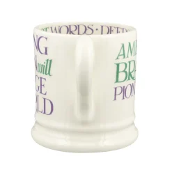 Emma Bridgewater Purple Toast Change Our World 1/2 Pint Mug- Whimsical|Bright Colors