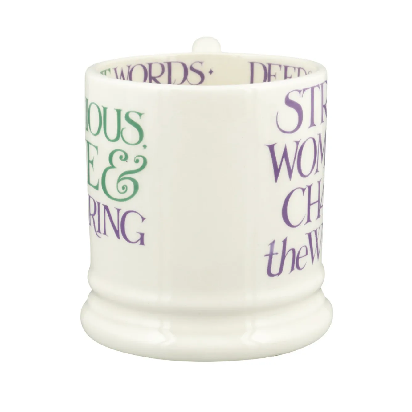 Emma Bridgewater Purple Toast Change Our World 1/2 Pint Mug- Whimsical|Bright Colors