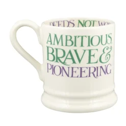 Emma Bridgewater Purple Toast Change Our World 1/2 Pint Mug- Whimsical|Bright Colors