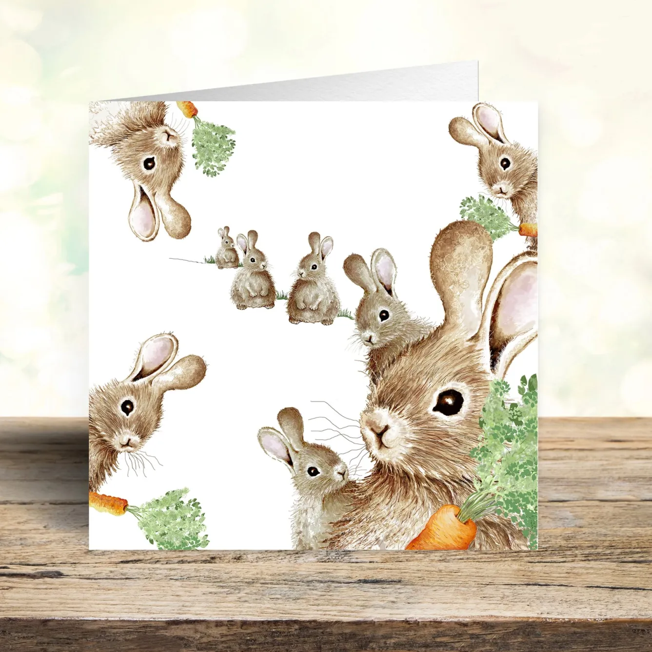 West Country Designs 'Queuing For Carrots' Rabbit Card- Easter|Greeting Cards