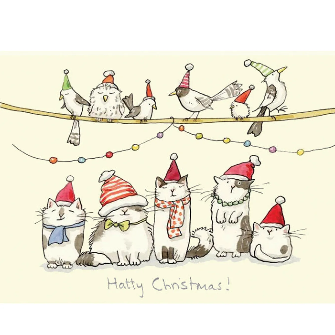 Two Bad Mice "Hatty Christmas" Christmas Card- Greeting Cards