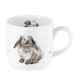 Wrendale Designs "Rosie Rabbit" Small Bone China Mug (11oz)- Flowers & Garden|Animals