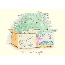 Two Bad Mice "The Purrfect Gift" Christmas Card- Greeting Cards