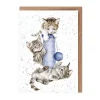 Wrendale Designs "Three's A Crowd" Cat Greetings Card- Greeting Cards