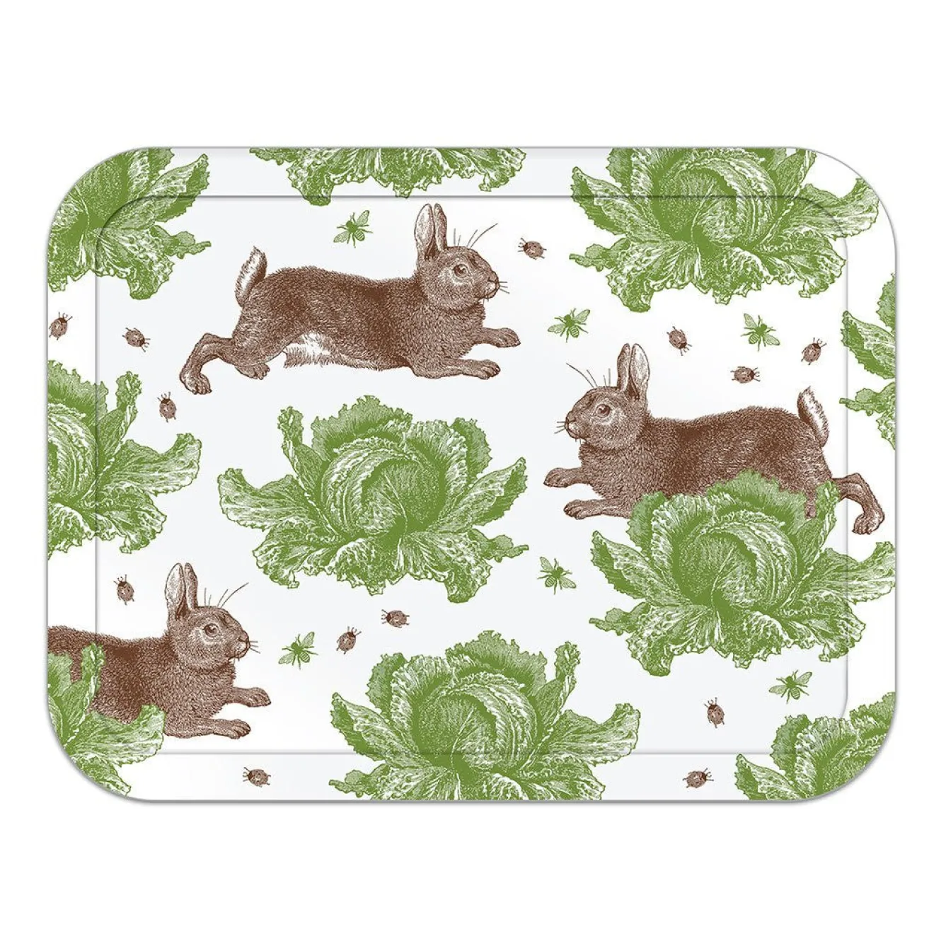 Thornback & Peel Rabbit & Cabbage Large Tray- Tea|Trays