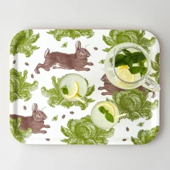 Thornback & Peel Rabbit & Cabbage Large Tray- Tea|Trays