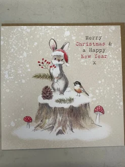 Paper Shed Design Rabbit and Bird Christmas Card- Christmas Cards|Christmas