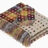 Bronte Moon Rainbow Spot Beige Merino Lambswool Throw- Pillows & Throws