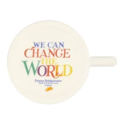 Emma Bridgewater Rainbow Toast Change The World  1/2 Pint Mug- Whimsical|Bright Colors