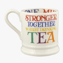 Emma Bridgewater Rainbow Toast Change The World  1/2 Pint Mug- Whimsical|Bright Colors