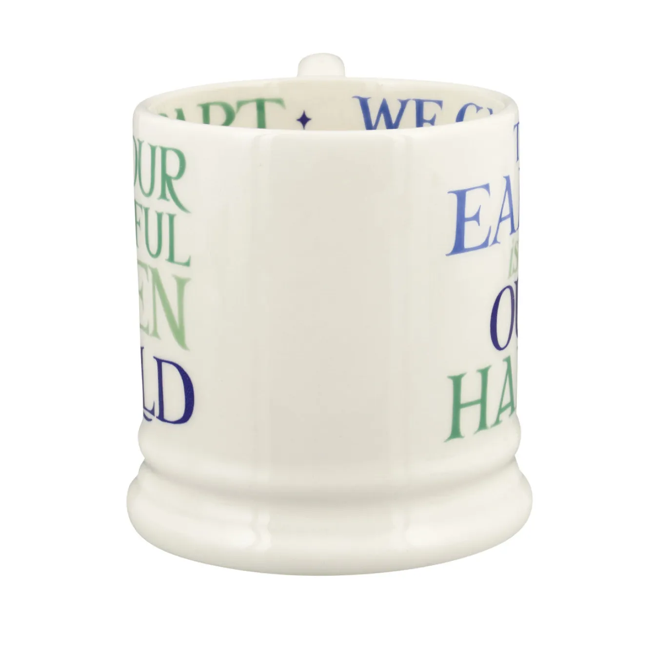 Emma Bridgewater Rainbow Toast In Our Hands 1/2 Pint Mug- Whimsical|Bright Colors