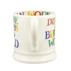 Emma Bridgewater Rainbow Toast Kindness & A Fair World 1/2 Pint Mug- Whimsical|Bright Colors
