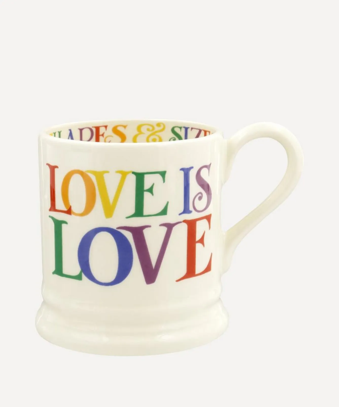 Emma Bridgewater Rainbow Toast Love is Love 1/2 Pint Mug- Valentine's Day|Whimsical