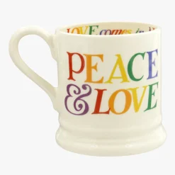 Emma Bridgewater Rainbow Toast Love is Love 1/2 Pint Mug- Valentine's Day|Whimsical