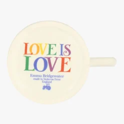 Emma Bridgewater Rainbow Toast Love is Love 1/2 Pint Mug- Valentine's Day|Whimsical