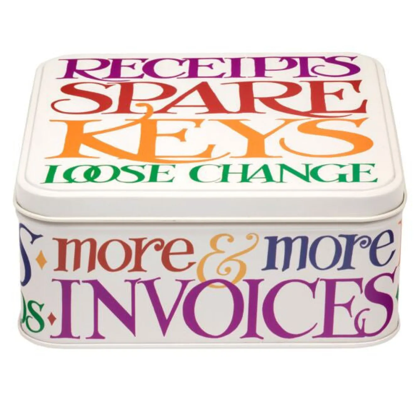 Emma Bridgewater Rainbow Toast Recipts Square Tin- Novelty|Storage