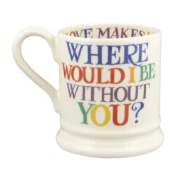 Emma Bridgewater Rainbow Toast Without You 1/2 Pint Mug- Valentine's Day|Whimsical