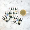 Corinne Alexander Red Bordeaux Coaster Set by- Father's Day|Coasters