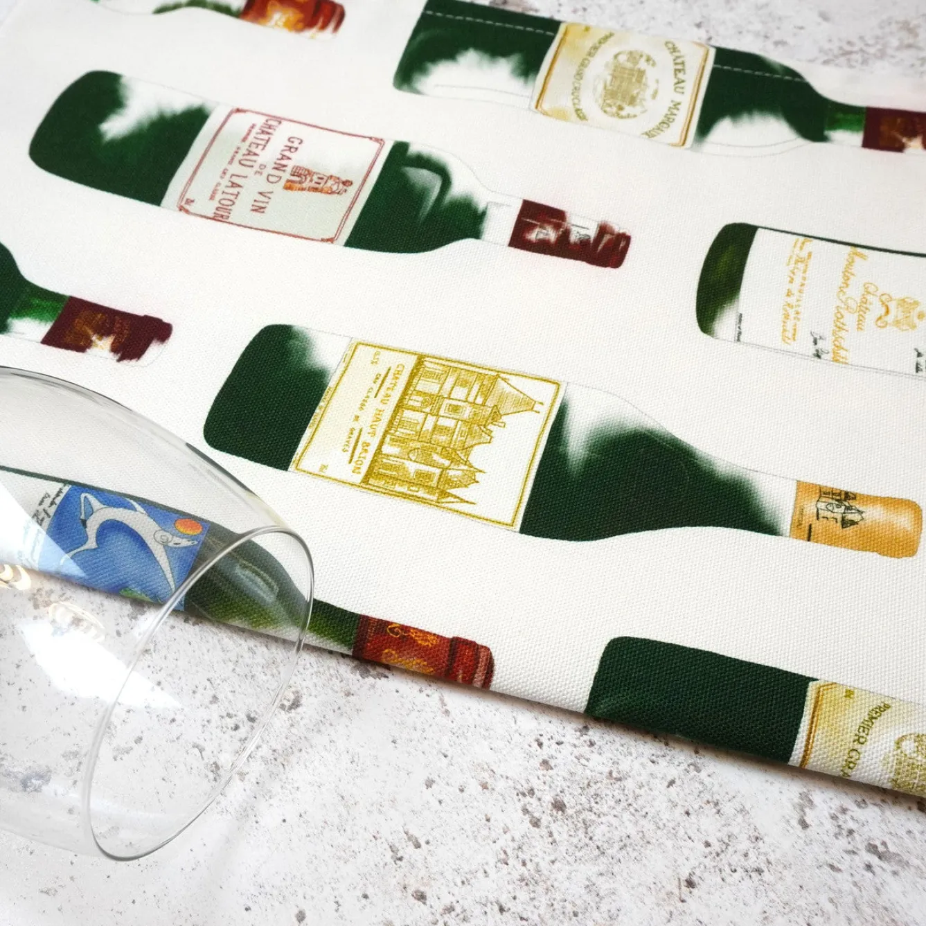 Corinne Alexander Red Bordeaux Tea Towel by- Father's Day|Tea