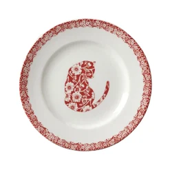 Burleigh Red Calico Cat 7in Small Plate- Plates