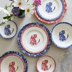 Burleigh Red Calico Cat 7in Small Plate- Plates