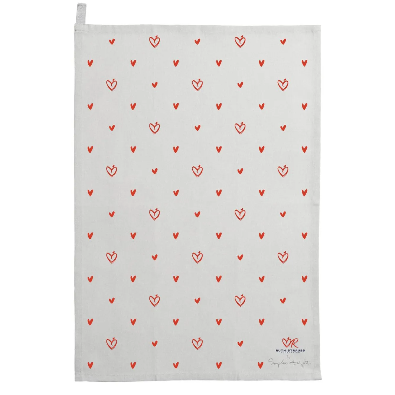 Sophie Allport Red Hearts Tea Towel- Valentine's Day|Tea