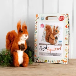 The Crafty Kit Co. Red Squirrel Needle Felting Kit- Crafts
