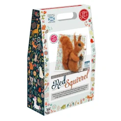 The Crafty Kit Co. Red Squirrel Needle Felting Kit- Crafts