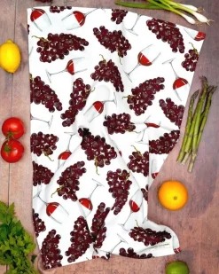 Corinne Alexander Red Wine Tea Towel by- Father's Day|Tea